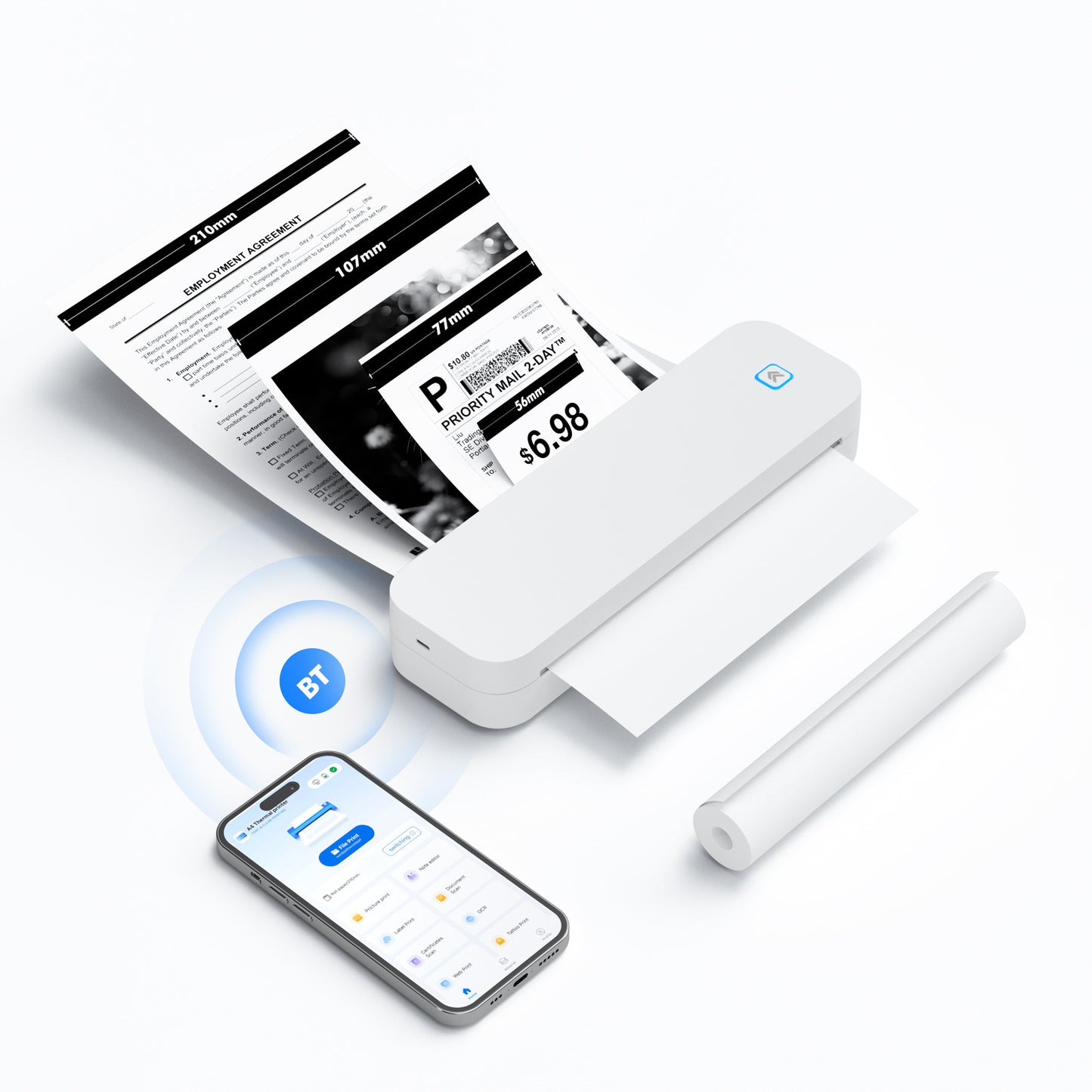 A A4 Portable Printer Self-adhesive Thermal Printer