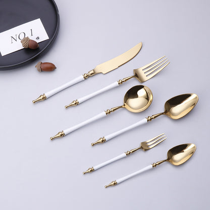 A stainless steel cutlery