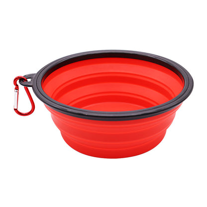 A portable pet folding bowl