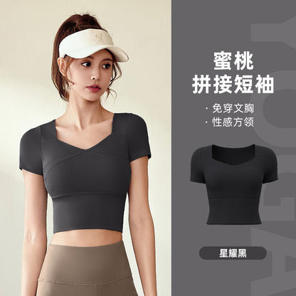 A Yoga suit Naked high elastic yoga suit Slim fit sports thin outdoor fitness suit women