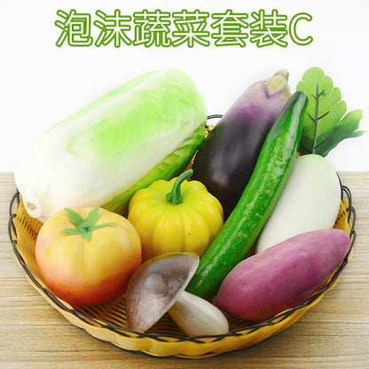 A simulated vegetable early education props studio shooting props window ornaments fake cabbage radish fake vegetables