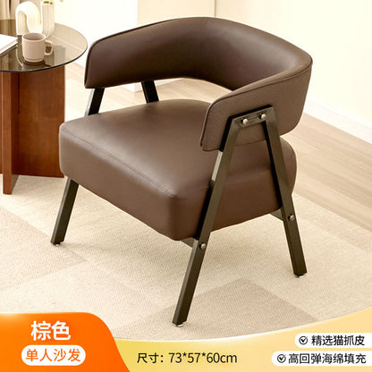 A single cat scratching casual, sofa chair