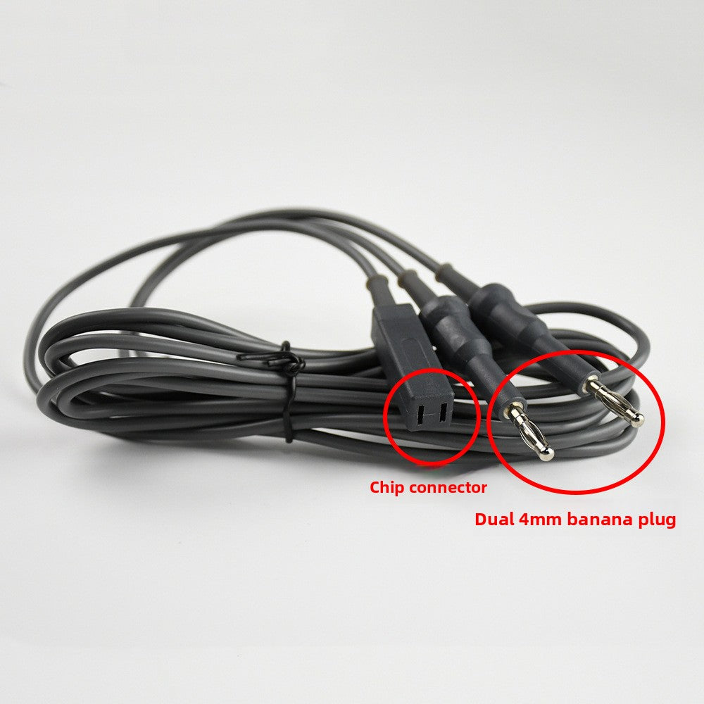 A Reusable bipolar coagulation clamp cable 4mm banana plug connection snake ESU-006C