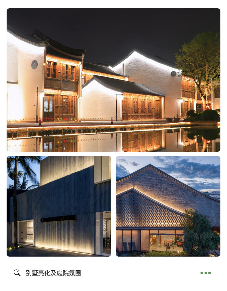 A led outdoor wall washer lighting project colorful wedding spotlights building exterior wall 24V contour light line light