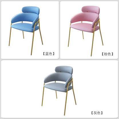 A metal leather seat chair