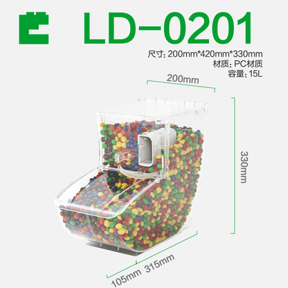 A Large capacity food box Plastic sealed display box Transparent belt display warehouse PC material Plastic box Storage box