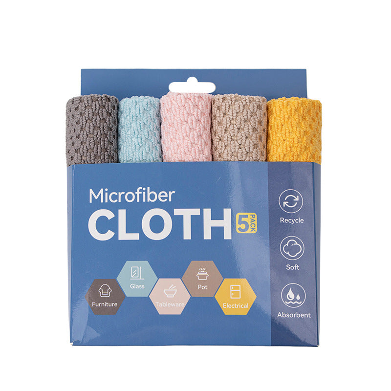 A Corn kernels dishcloth wholesale thickened water absorption and oil removal microfiber kitchen towel multi-functional cleaning rag