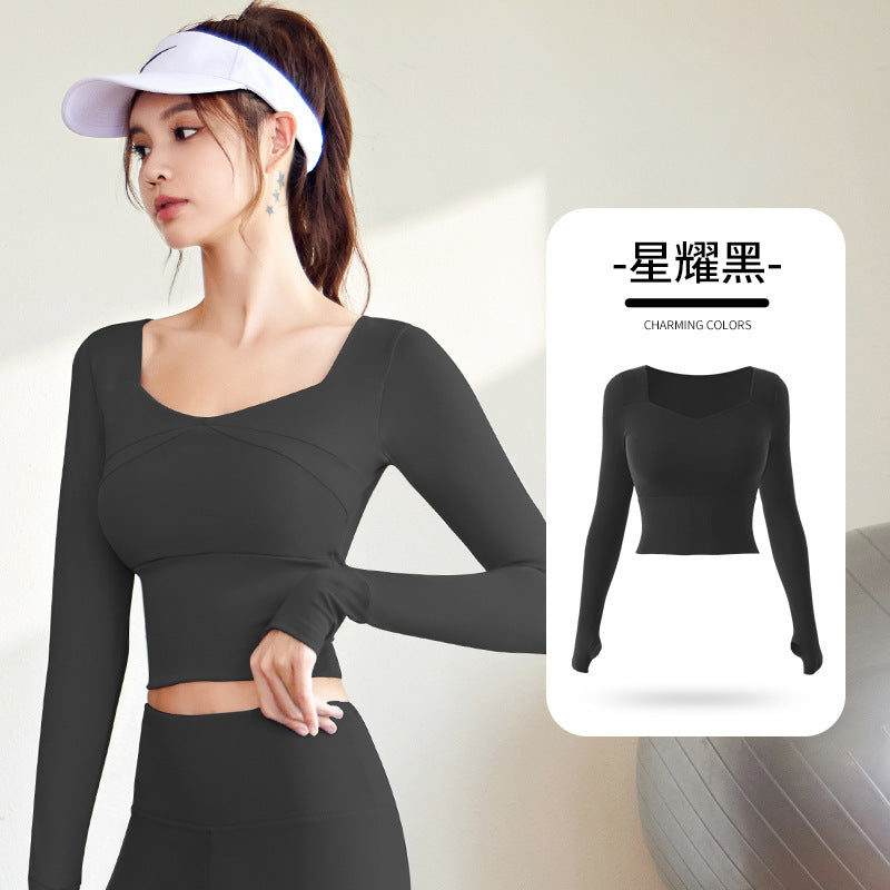 A High elastic, slim and thin yoga suit, nude suit, high waist running sports fitness suit