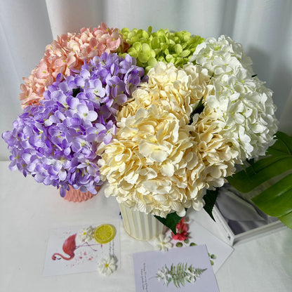 A 5 head Meiyu hydrangea decoration simulated flower wedding arrangement polished cloth fake flower hotel decoration hydrangea