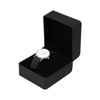 A Spot rounded corner flip pu leather watch box, jewelry packaging box, bracelet box, watch jewelry storage box, jewelry box. - Mixbatch