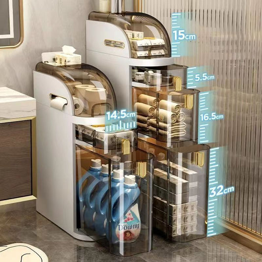 A bathroom, bathroom, crevice storage cabinet, storage rack, plastic waterproof shelf, bathroom, sundries rack, narrow floor cabinet