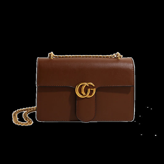 A new fashion chain pu small square bag oblique span bag portable bags