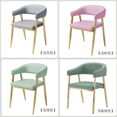 A metal leather seat chair