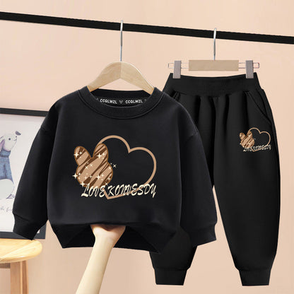 A children's sweatshirt set