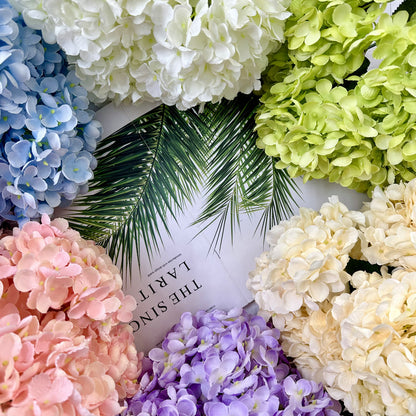 A 5 head Meiyu hydrangea decoration simulated flower wedding arrangement polished cloth fake flower hotel decoration hydrangea
