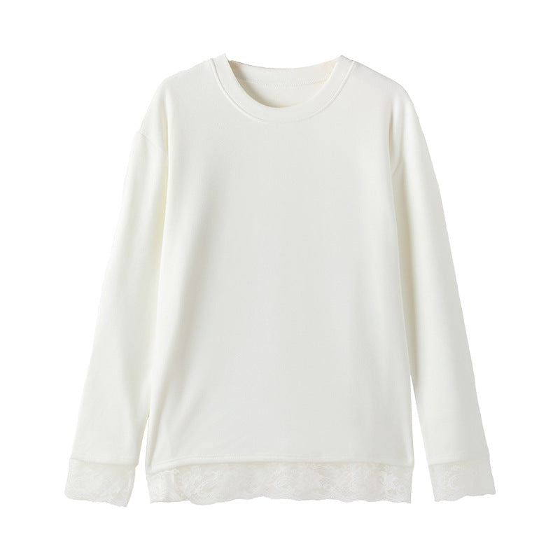 A lace long sleeve top