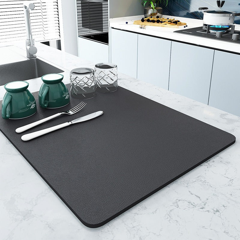 A Solid color kitchen drain pad New diatom mud desktop pool Wear-resistant suction pad Anti-scalding heat insulation pad