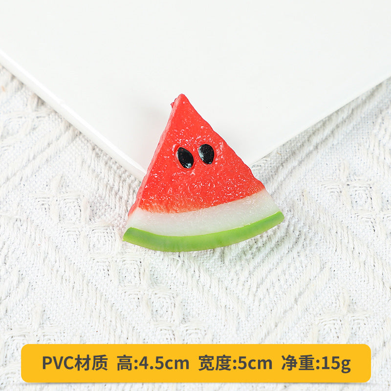 A Fake fruit slice Lemon slice Watermelon slice Fake cherry decoration photo Fruit props High imitation fruit slice model