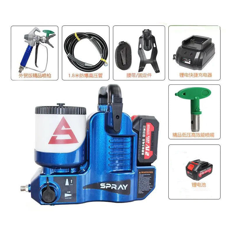 A High Voltage Handheld Lithium Battery Repair Sprayer Paint Paint High Voltage Airless Portable Rechargeable Electric Spray Gun