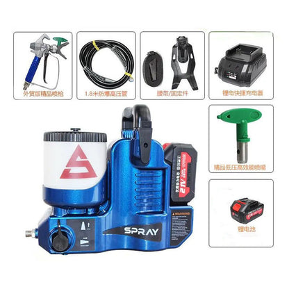 A High Voltage Handheld Lithium Battery Repair Sprayer Paint Paint High Voltage Airless Portable Rechargeable Electric Spray Gun