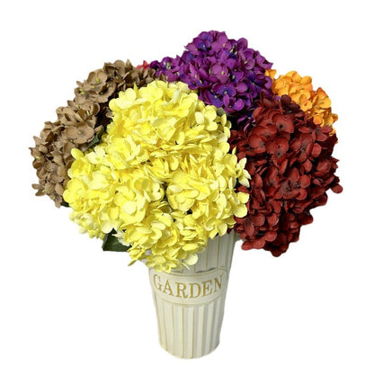 A 5 head Meiyu hydrangea decoration simulated flower wedding arrangement polished cloth fake flower hotel decoration hydrangea