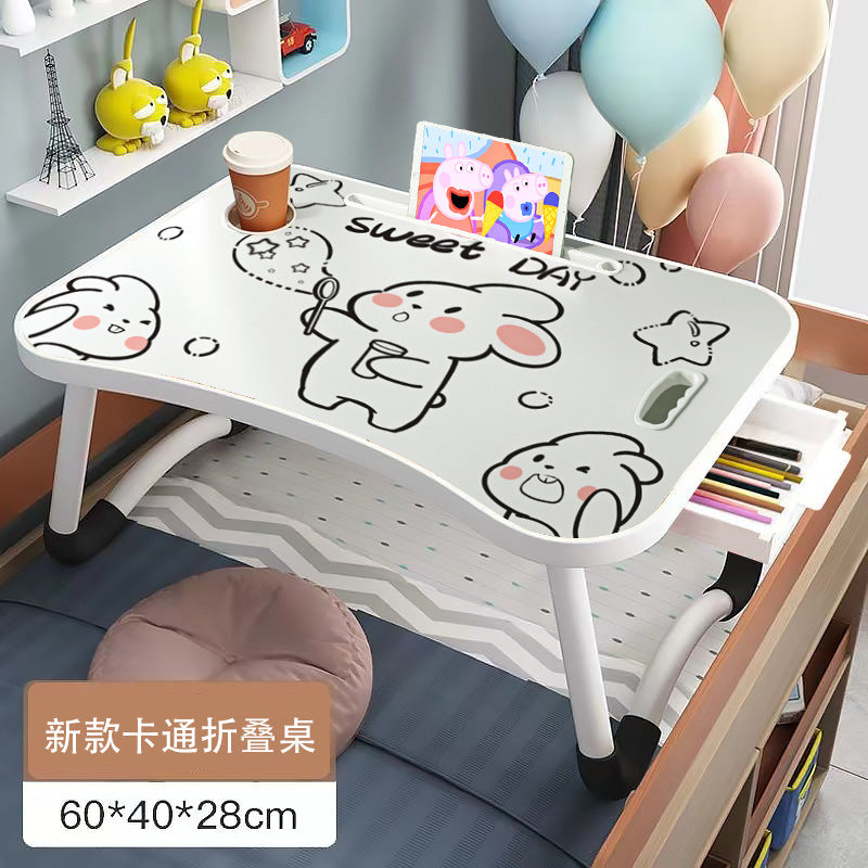 A: Removable bed table dormitory folding desk free computer desk office furniture