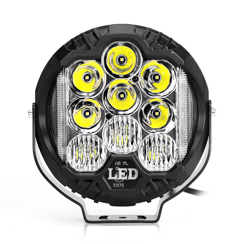 A car led light 5/7/9 inch 90w three-sided luminous work light tank 300 off-road vehicle modified external spotlight