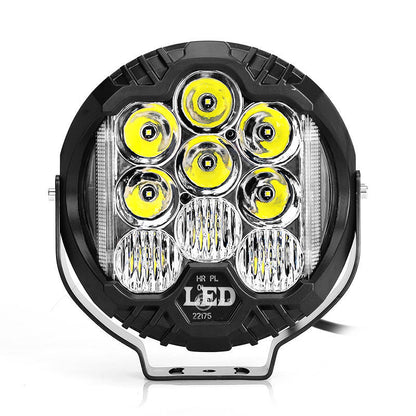 A car led light 5/7/9 inch 90w three-sided luminous work light tank 300 off-road vehicle modified external spotlight