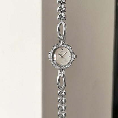 A Watch Women's Light Luxury Niche Simple Temperament Bracelet Women's Flower Dial High-end Ladies