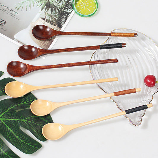 A solid wood spoon