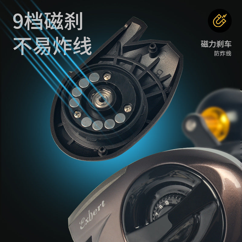 A sea fishing water drop wheel long-distance projection digital display wheel charging Luya fishing wheel