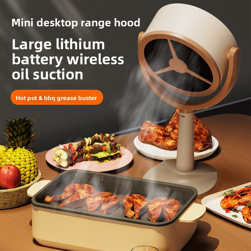 A Desktop range hood Mini desktop smoke exhaust