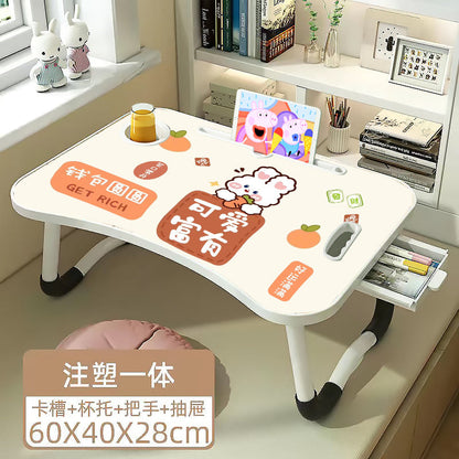 A: Removable bed table dormitory folding desk free computer desk office furniture