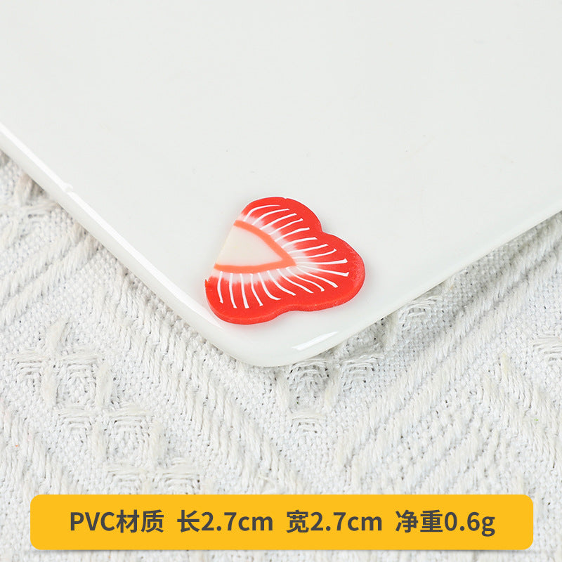A Fake fruit slice Lemon slice Watermelon slice Fake cherry decoration photo Fruit props High imitation fruit slice model