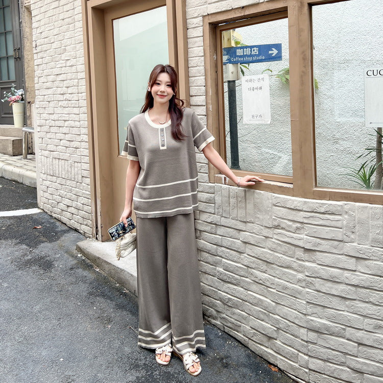 A women's knitted suit