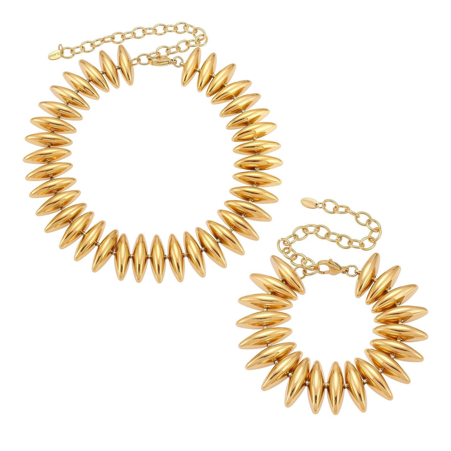 A necklace bracelet jewelry