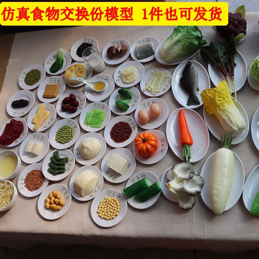 Simulated food model Residents' dietary balance Pyramid model Exchange props Plastic Reasonable nutrition textbook