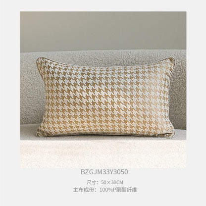 A jacquard throw pillow