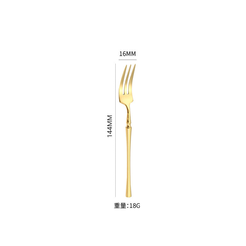 A stainless steel cutlery
