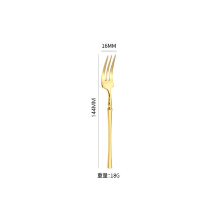 A stainless steel cutlery