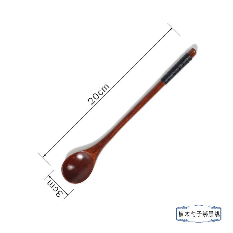 A solid wood spoon