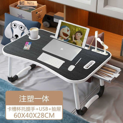 A: Removable bed table dormitory folding desk free computer desk office furniture