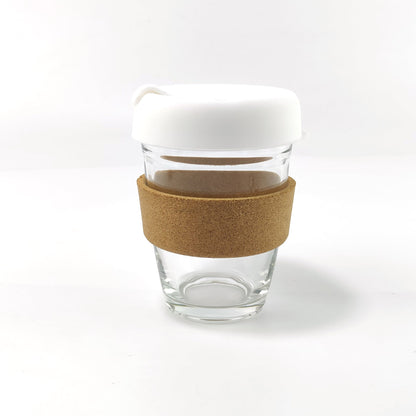 A American glass coffee cup, silicone cork water cup, heat-resistant glass with cup cover, anti-scalding and heat-insulating style teacup