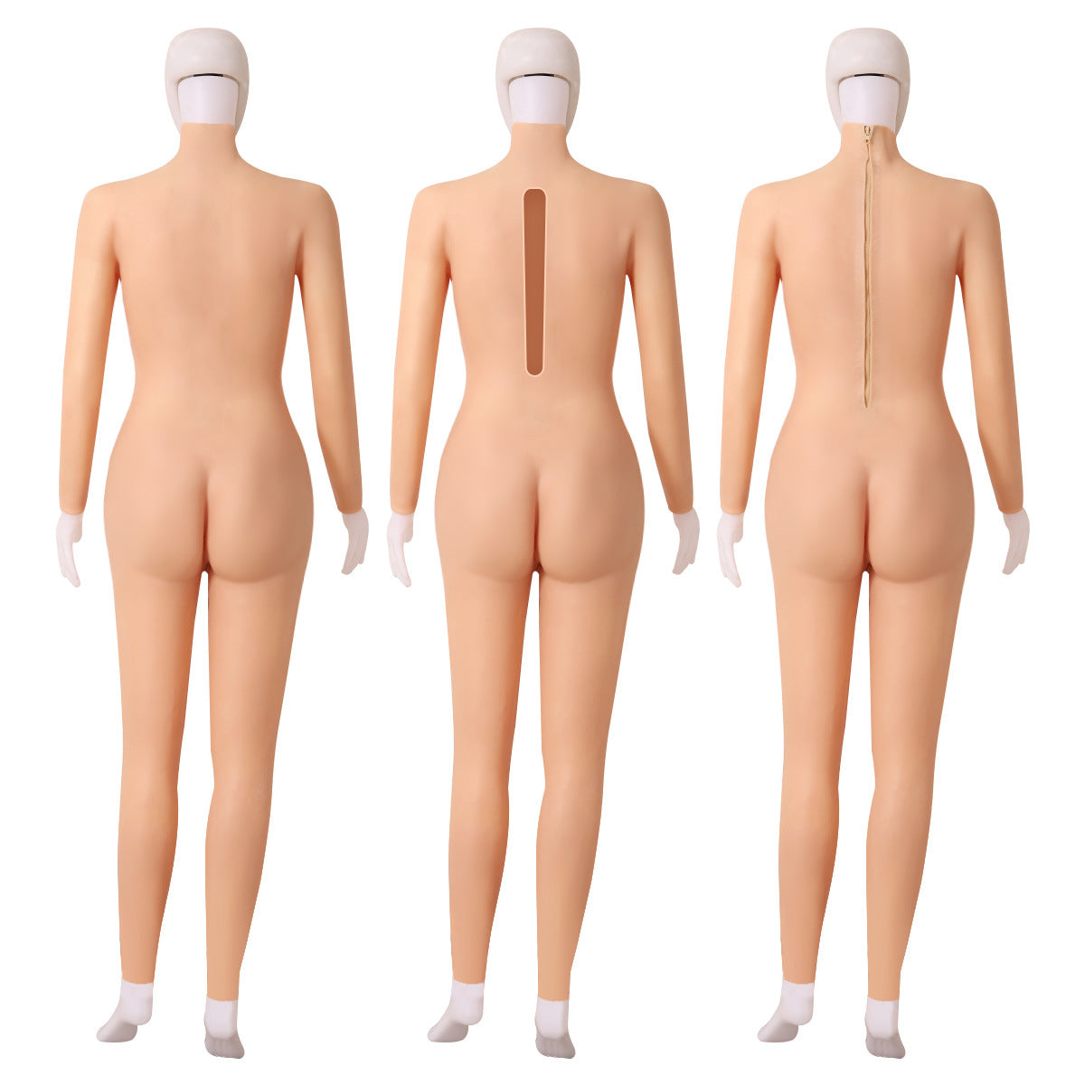 A nine-point one-piece prosthetic breast fake yin pants CD fake girl cross-dressing simulated chest pad fake breast fake girl two-in-one