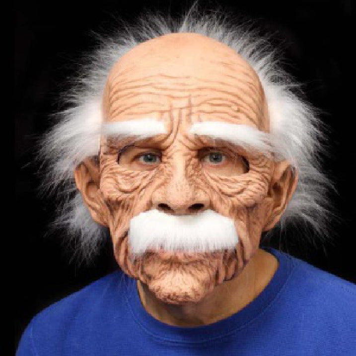 A Breaking Bad old white mask bald old man latex hood Halloween Cosplay funny props
