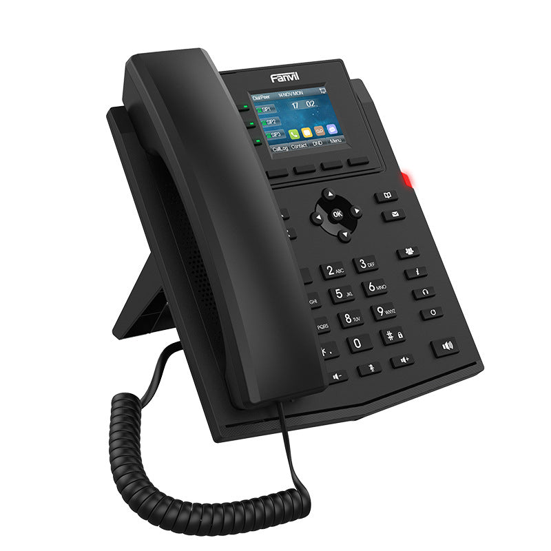 A azimuth X300 series network SIP phone supports POE power supply six-party call intelligent office