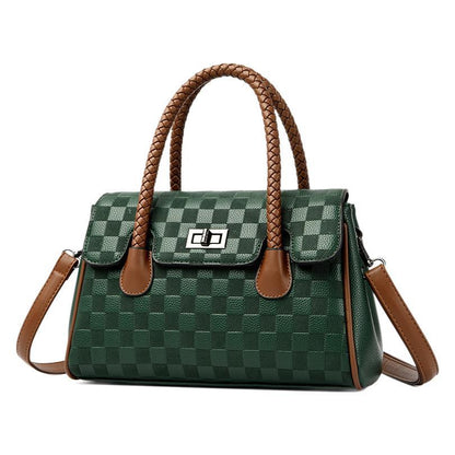 A messenger handbag