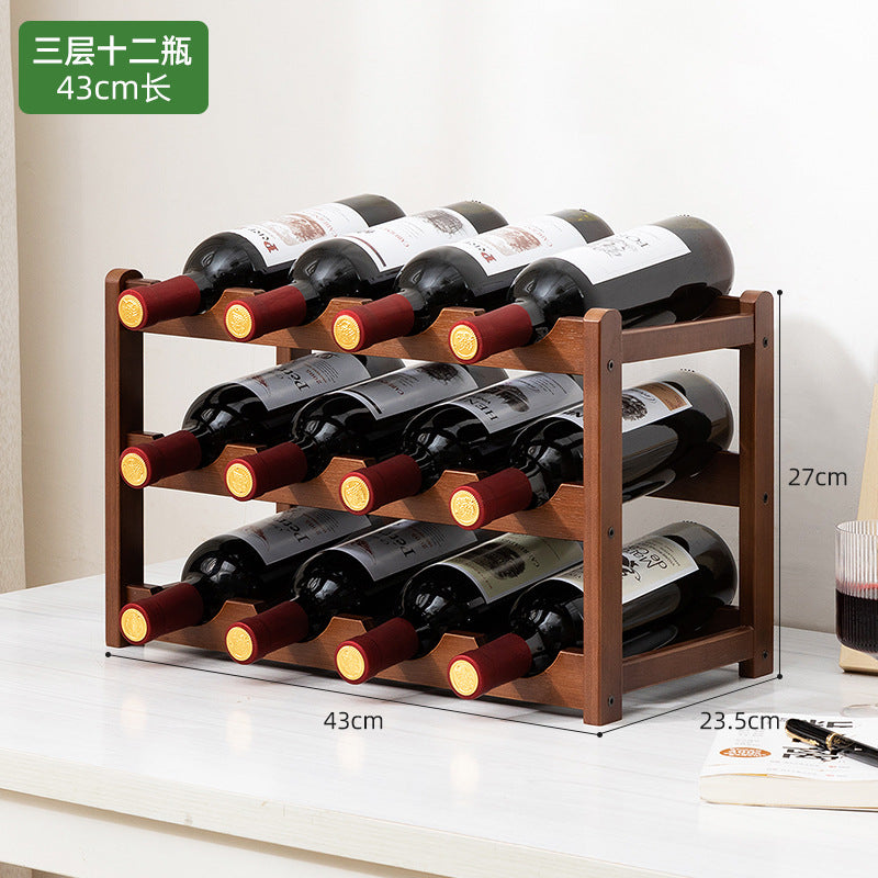 A Nanzhu red wine rack desktop household wine tray multi-layer tray
