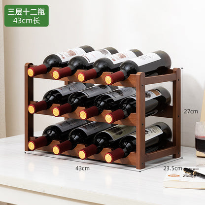 A Nanzhu red wine rack desktop household wine tray multi-layer tray