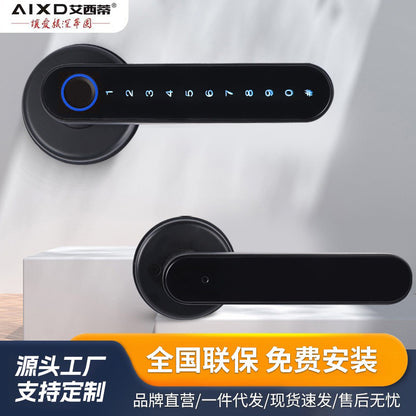 A Indoor wooden door TUYA Bluetooth password smart lock Electronic lock Handle password lock One grip to open the handle lock